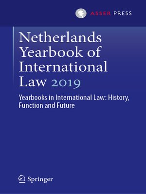 cover image of Netherlands Yearbook of International Law 2019